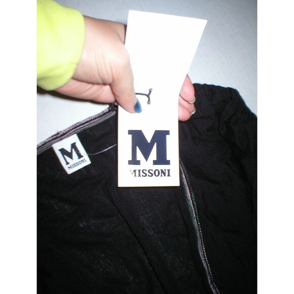 NWT Designer M Missoni Womens 10 Sweater 46 Black Cashmere Silk New Ruched Top - Picture 8 of 12